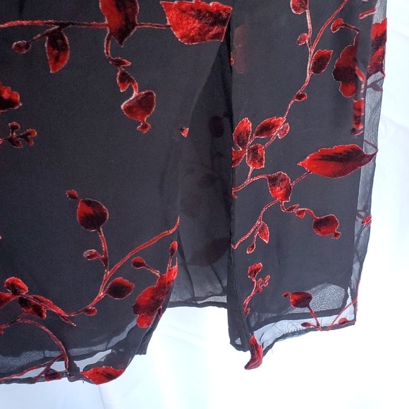 Coldwater Creek Floral Velvet Overlay Dress - Picture 5 of 8